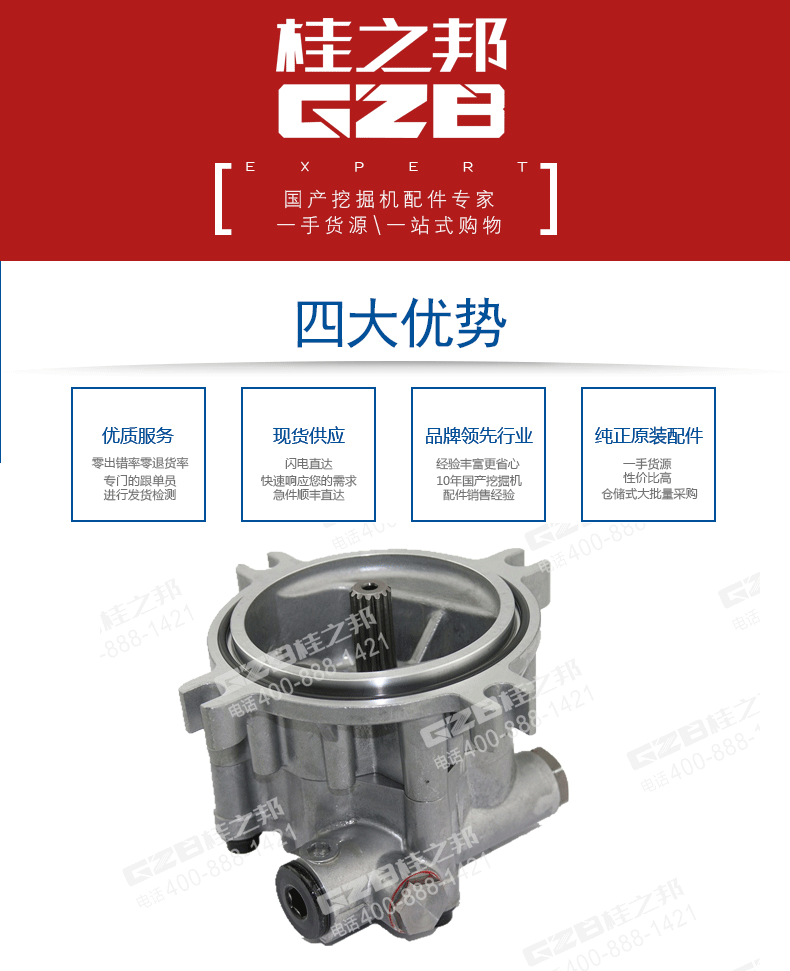 三一挖掘機先導齒輪泵