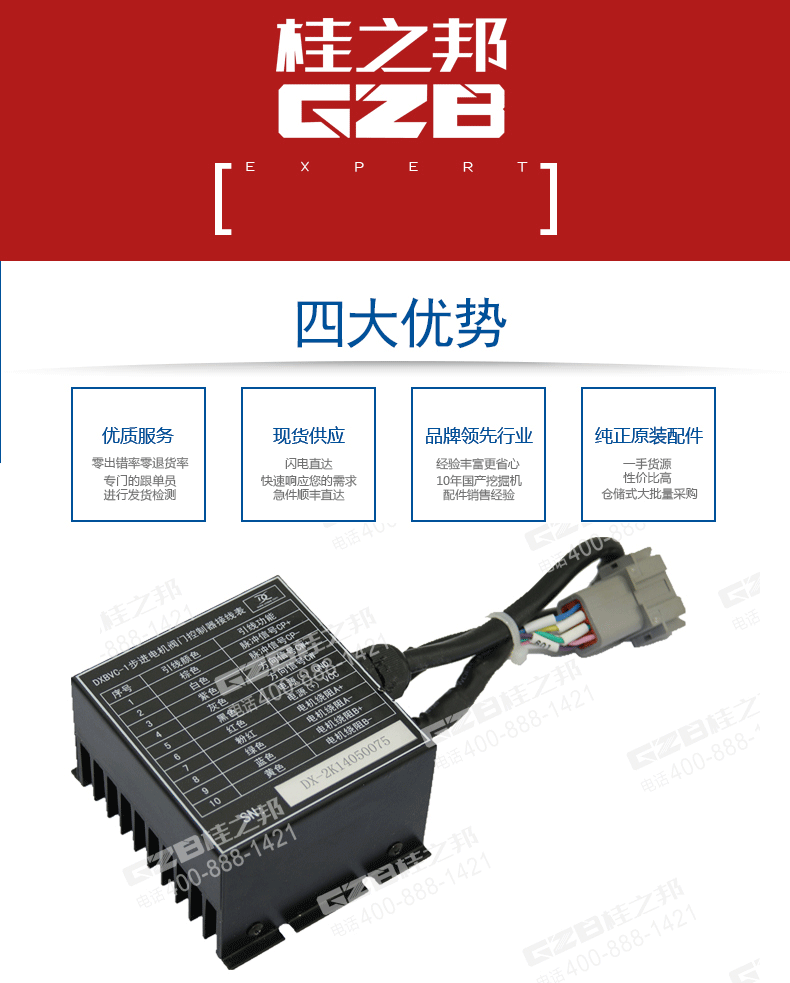 三一挖掘機步進電機閥門控制器