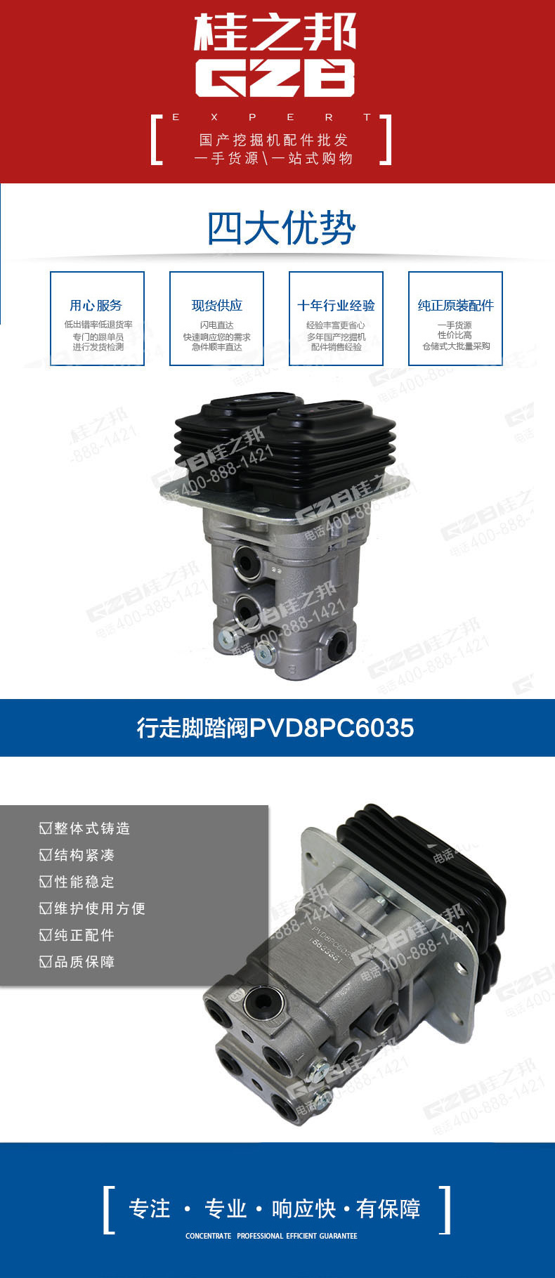 山重挖掘機配件 行走腳踏閥